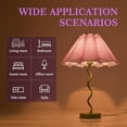 thumbnail image 2 of Purple Funky Table Lamp with Pleated Lamp Shape, Unique Table Lamp for Bedroom, Sage with Purple Table Lamp Bedside Lamps for Nightstand, Living Room (Purple), 2 of 16
