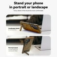 thumbnail image 2 of Magnetic for Galaxy S22 Ultra Premium PU Leather Case,Built-in Invisible Stand [Compatible with Magsafe] Protective Slim Kickstand Phone Cover Compatible with Samsung Galaxy S22 Ultra, Brown, 2 of 9