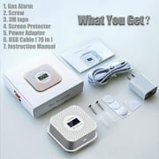 CAZONER Natural Gas Detector & Propane Detector, 10-Year Lifespan, Home Kitchen RV Methane & Propane Alarm, LCD Screen