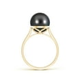 thumbnail image 2 of ANGARA Classic Tahitian Cultured Pearl Ring in 14K Yellow Gold for Women | June Birthstone, Birthday, Anniversary, Jewelry Gift for Women | Pearl Ring, 2 of 7