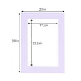 thumbnail image 3 of Light Purple Acid Free 22x28 Picture Frame Mats with White Core Bevel Cut for 18x24 Pictures - Fits, 3 of 3