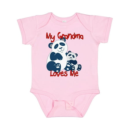 

Inktastic My Grandma Loves Me Panda Gift Baby Boy or Baby Girl Bodysuit