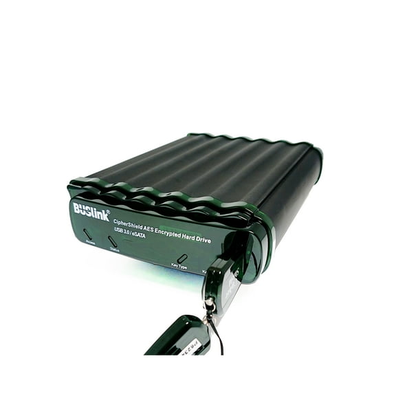 Buslink CipherShield - CSE2TSDSU3 2TB SSD - 256-bit AES FIPS 140-2 HIPAA - USB 3.2 Gen 1 (3.0)/eSATA - Hardware Secure Encrypted External Desktop Drive