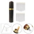 thumbnail image 4 of 24 agujas autoenhebradoras con estuche de madera para herramientas de costura Agujas Black_Golden, 4 of 9