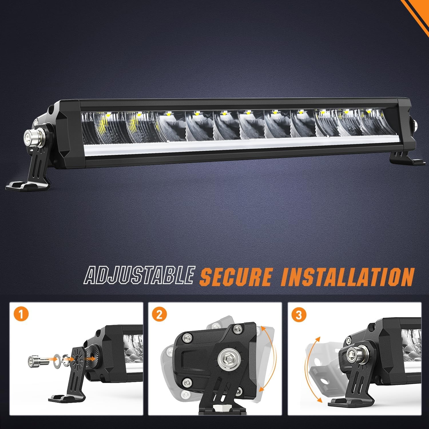 Nilight 15.5" LED Light Bar with Amber DRL, 60W Single Row Anti-Glare Spot Flood Combo Offroad Driving Light, IP68 with 16AWG DT Wiring Kit for Truck SUV ATV UTV Boat 4x4 Jeep