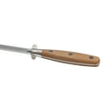 thumbnail image 3 of Cohesion Knife Sharpener Rod for Kitchen Knife, 10 In Carbon Steel Professional Knife Sharpening Rod with White Oak Wood Handle, 3 of 7