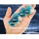 thumbnail image 4 of Corazón de bolsillo de vidrio para playa, adorno de corazón de vidrio oceánico hecho a mano con fusión de mar natural, ficha de bolsillo de corazón de vidrio fusionado, mini ficha linda y duradera con, 4 of 6