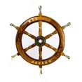 thumbnail image 2 of Wooden Ship Steering Wheel | Welcome Aboard | Pirate Rustic Captain wheel | Nautical Pirate's Wall Décor Ship WheeL, 2 of 4