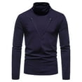 thumbnail image 2 of Qingpeng Mens Casual Turtleneck Pullover Sweaters Knitted Thermal Basic Unsershirt Fall Lightweight Long Sleeves Tops, 2 of 4