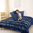 thumbnail image 4 of Manfei Rustic Usa Flag Queen Comforter Set,Grunge Camo Comforter Sets Queen,Blue,Navy Blue Reversible,3 Pieces,1 Comforter and 2 Pillowcases, 4 of 7