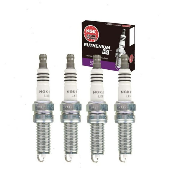 4 pc NGK Ruthenium HX Spark Plugs compatible with Kia Forte 1.8L 2.0L L4 2014-2018