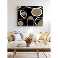 thumbnail image 4 of Black Brown Wall Art for Living Room,Canvas Picture Wall Decor for Bathroom Bedroom,White Circle Modern Minimalist Geometric Painting Artwork for Office Kitchen Hallway Dining Room Home Decor 12"x16", 4 of 8