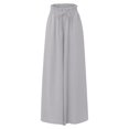thumbnail image 4 of TXGREN pants for women trendy women's pants Womens Casual Wide Leg Pants Flowy Elastic Drawstring Waist Palazzo Pants with Pockets pants for women work casual Grey + M, 4 of 6