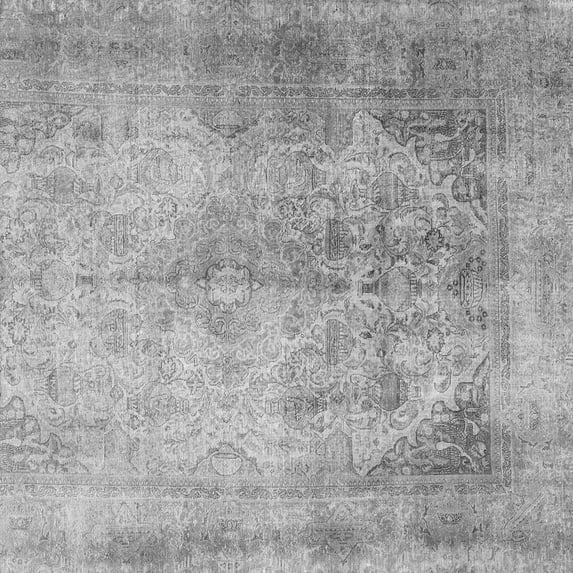 Ahgly Company Indoor Square Persian Gray Traditional Area Rugs, 6' Square