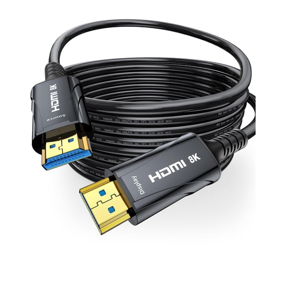 Cable HDMI de fibra óptica Cratree 8K, 50 pies/15 m, HDMI 2.1 de ultra alta velocidad
