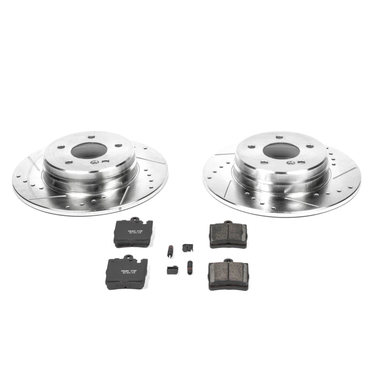 PowerStop Rear Z23 Evolution Sport Carbon-Fiber Ceramic Brake Pad and Drilled & Slotted Rotor Kit Fits: MERCEDES-BENZ Select Models K627