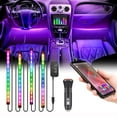 thumbnail image 3 of Car LED Lights, Interior Car Lights with App Control, 4pcs 48 LED Lights for Car, DIY Multicolor Music Microphone Control Strips Inside Car, Lighting Kits for Cars, Trucks, SUVs, 3 of 9
