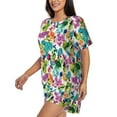 thumbnail image 2 of Xecao Watercolor Flowers print Swimsuit for women, Summer-ready, sporty style.Quick-dry fabric. Many sizes & colors., 2 of 9