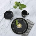 thumbnail image 5 of Gibson Home Zuma 16 Piece Round Kitchen Dinnerware Set, Dishes, Plates, Bowls, Mugs, Service for 4, Matte Stoneware, Black, 5 of 5