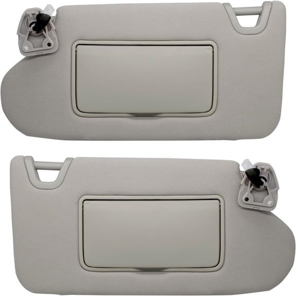 Driver/Left & Passenger/Right Sun Visor Compatible with Nissan Altima 2013 2014 2015 2016 2017 2018 with Light, Without Sunroof 96401-3TA2A 96400-3TA2A Gray