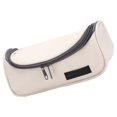 thumbnail image 4 of Estuche grande para lápices, color beige, cremallera suavizante, bolsa de aseo de viaje de lona duradera para oficina familiar al aire libre, 4 of 5