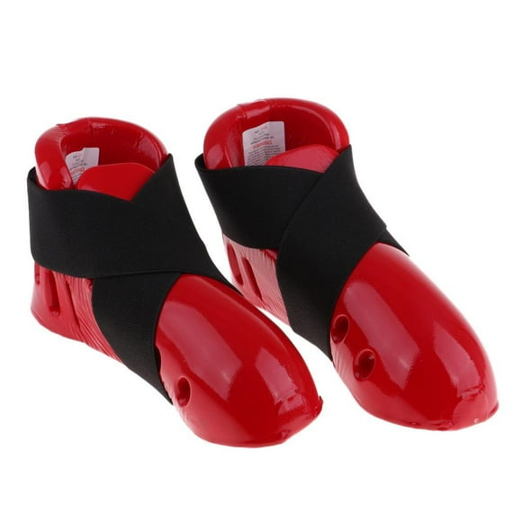 Sonducket Kids Taekwondo Foot Guard Karate parring Foot hoes Gear parring Accesorios para máquinas de ejercicios Rojo S