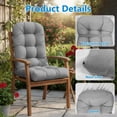 thumbnail image 2 of JIAN YA NA Adirondack Rocking Chair Cushion, High Back Patio Chair Cushions, Water Resistant Outdoor Furniture Seat Pads with Ties (43x19x3 Inch, Light Gray), 2 of 11