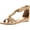Natural, variant on Bonnibel Womens Felice-2 Criss Cross T-strap Gem Back Zipper Low Wedge Sandals