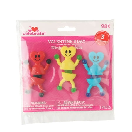 Way To Celebrate Valentine's Day Ninja Crawlers, 3 Count