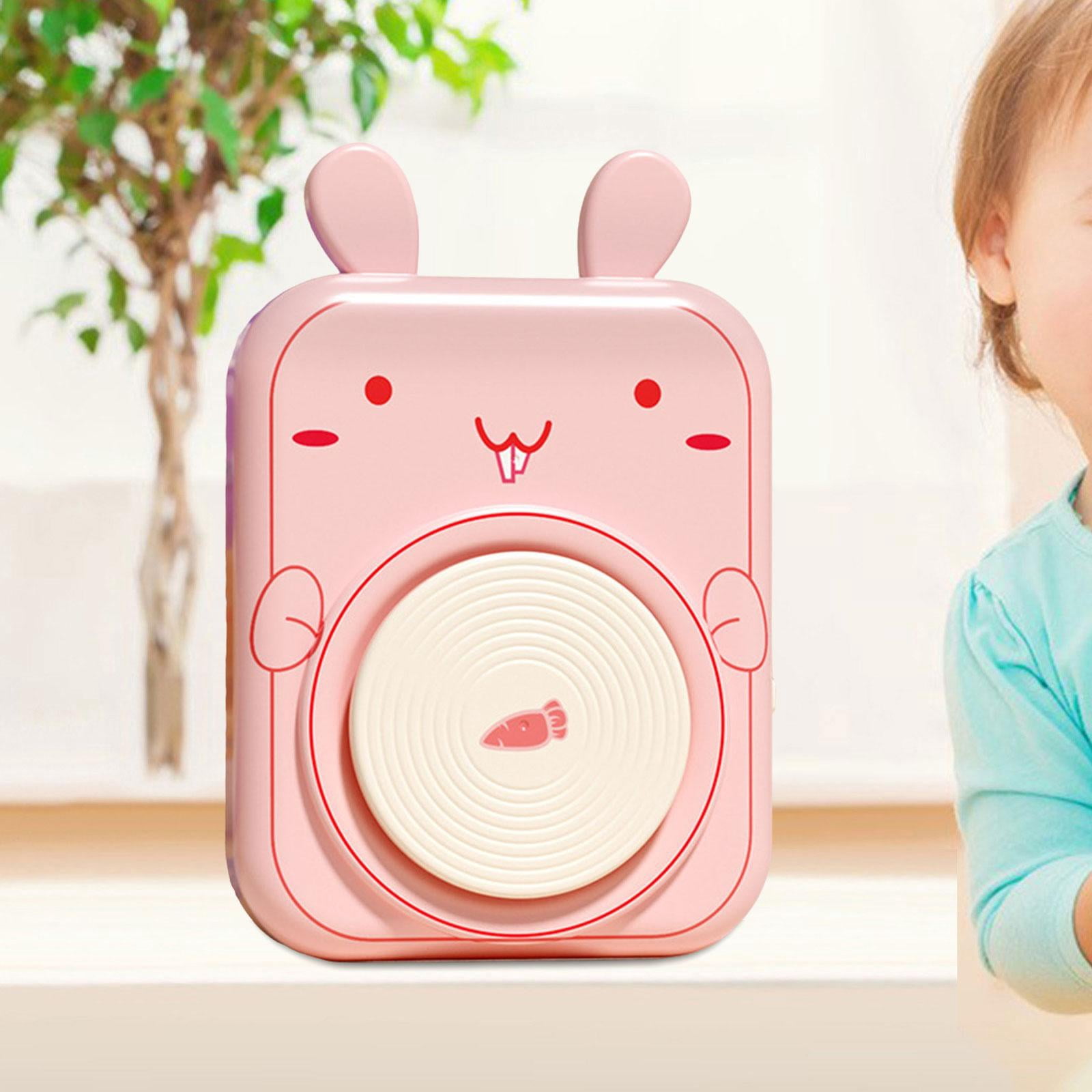S SERENABLE Kids Pottery Wheel Modeling Painting Kit Handmade Creative Adjustable Speed Equipment Electric Sculpting Tools for Countertop Bunny Shaped
