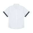 thumbnail image 4 of Alvivi Kids Boys Short Sleeve Dress Shirts Formal Uniform Button Down Shirt Blouse Tee Tops White 13-14, 4 of 7