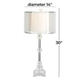 thumbnail image 3 of DecMode 30" Stacked Crystal Silver Table Lamp with Cream Metal Shade, 3 of 11