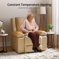 thumbnail image 4 of Garvee Oversized Faux Leather Power Lift Recliner with Massage and Heating, Living Room Recliner with Pockets, Large Beige, 4 of 7