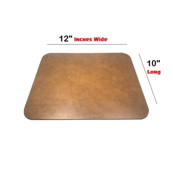 Leather Mouse Pad Work Mat Rustic Brown Top Grain 12" x 10" Custom Made