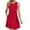 Red, variant on Womens Summer Dresses,Womens Casual Sundress,Women's Spring/Summer Elegant Fashion Solid Color Lacking Corner Collar Strap Sleeveless Dress Sleeveless-neck Knee Length Dress
