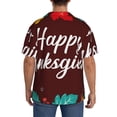 thumbnail image 3 of Fotbe Happy Thanksgiving Camisa Estampada de Manga Corta para Hombre, Casual de Verano, Estilo Playero, Sin Arrugas-4X-Large, 3 of 5