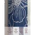 thumbnail image 6 of Blue Flowers Sheer Curtains 108 Inch Length 2 Panels Set Window Treatments, Spring Floral Botanical Modern Art Rod Pocket Semi Curtains for Living Room/Bedroom/Kitchen Décor, 104"W x 108"L, 6 of 7