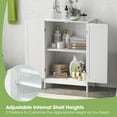 thumbnail image 6 of XiHuaZhaoChenBathroom Floor Cabinet, Wooden Storage Cabinet with Double Doors, Suitable for Bathroom, Living Room, Entryway, 23.5 x 14 x 34 inches (White), 6 of 11