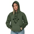 thumbnail image 4 of Triangle Dolphin Symbol Spirit Animal Unisex Plus Fleece Graphic Hoodie Brisco Brands 2X, 4 of 5