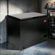 Frigidaire 10 Cu. ft. Garage Ready Chest Freezer in Black Granite Finish, Large Deep Freezer for Garage, Kitchen, Basement, Bulk Food Storage