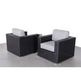 thumbnail image 3 of Living Source International Chaises de Patio avec Coussins Gris/noir (Ensemble de 2), 3 of 3