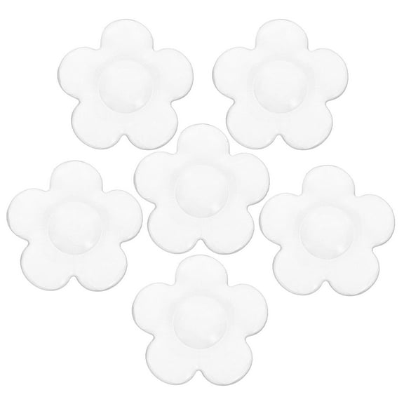 Silicone Door Bumpers with Self-Adhesive Design for Quiet Doors Transparent 6pcs