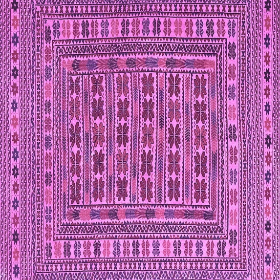 Ahgly Company Indoor Square Southwestern Purple Country Area Rugs, 3' Square