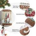 thumbnail image 4 of Christmas Shower Curtain, 72" x 72", Xmas Dwarfs Pine Tree Snowflakes Yellow Wood Grain Waterproof Bathroom Curtain Washable Shower Curtain Set with 12 Hooks, 4 of 6