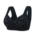 thumbnail image 1 of Full BC Algodón Taza Ajustable Mujer Lencería Sexy Hebilla Espalda Talla Grande Delgado Sujetador Inalámbrico Mujeres Push Up Daisy Print Bow Bras, 1 of 5