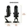 thumbnail image 5 of Logitech for Creators Blue Yeti USB Microphone for PC, Podcast, Gaming, Streaming, Studio, Computer Mic - Blackout, 5 of 17