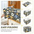 thumbnail image 2 of Yayeee Collapsible Cube Storage Bin with Lid Fabric Closet Decorative Basket with Handles, Navy Floral Pattern, 2 of 7