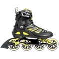 thumbnail image 1 of rollerblade macroblade 90 alu men's adult fitness inline skate, black and lime, high performance inline skates, 1 of 2