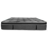 JERFIT 14" California King Hybrid Mattress in a Box, Plush Euro Pillow Top, Gray, Motion Isolation Pressure Relief