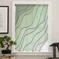 thumbnail image 4 of Sage Green Ombre Semi Sheer Curtains Drapes for Living Room,Bedroom,French Doors Window 84 Inches Long,Modern Geometric Abstract Art Aesthetics Rod Pocket Chiffon Curtain Drapery Voile Drape Panel, 4 of 6
